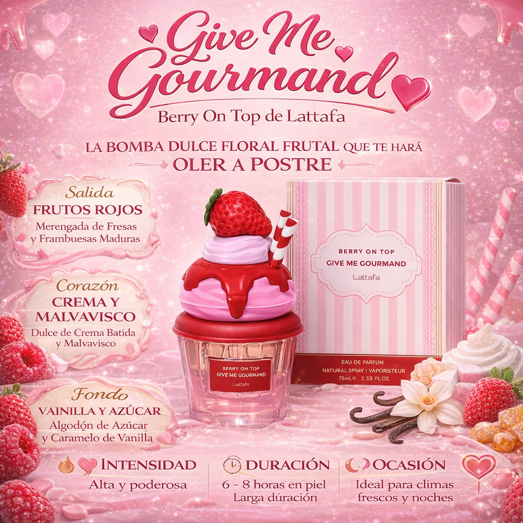 LATTAFA GIVE ME GOURMAND BERRY ON TOP